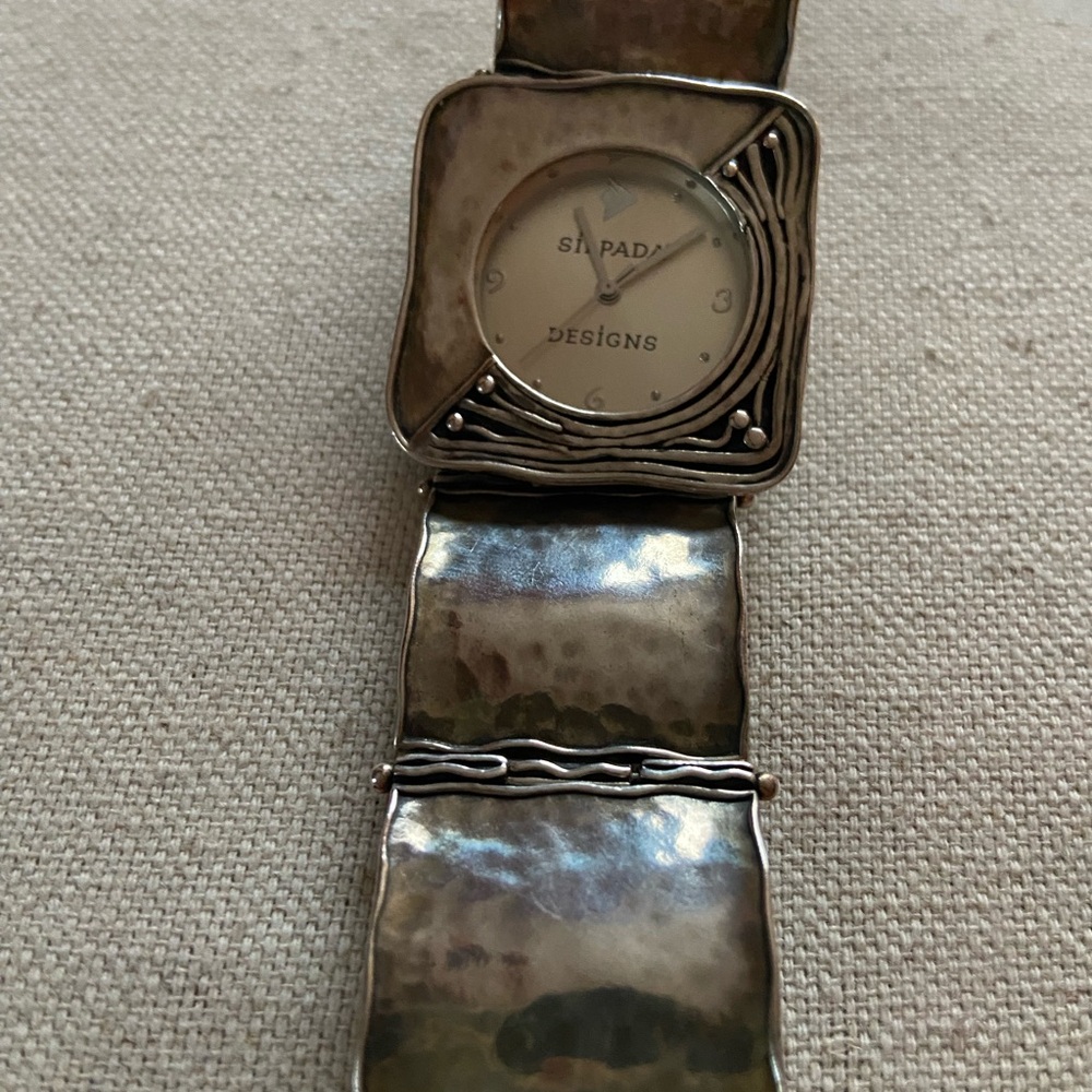 Silpada Silver Watch with Textured Band